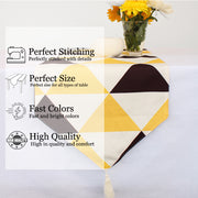 Calm Breeze Exotic Canvas Table Runner for a Summery Look With Tassel